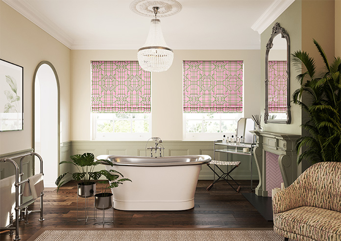Bamboo Candy, Green Pink - Twist&Fit Roman Blind - Image 8